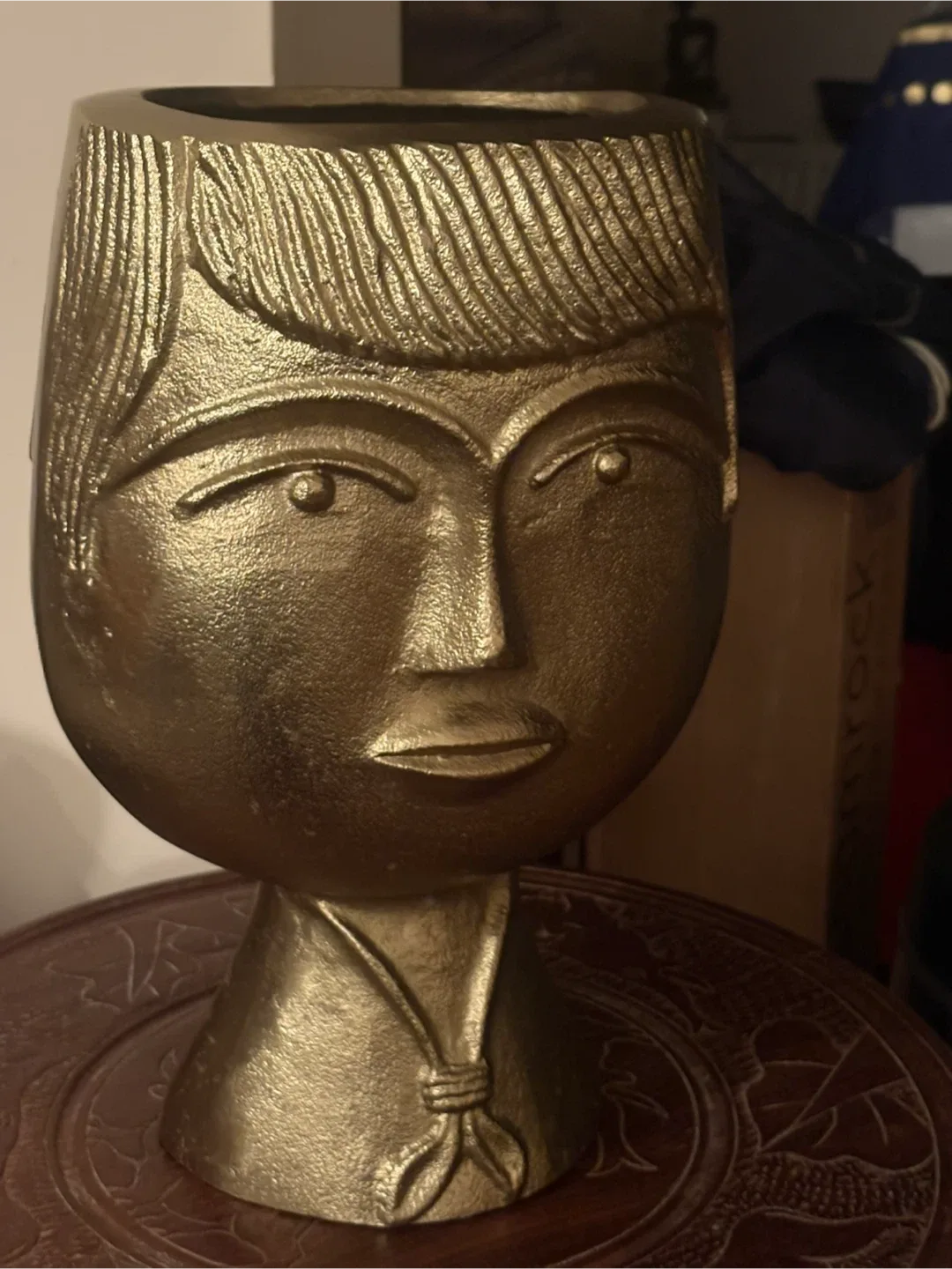 Gold Face Vase