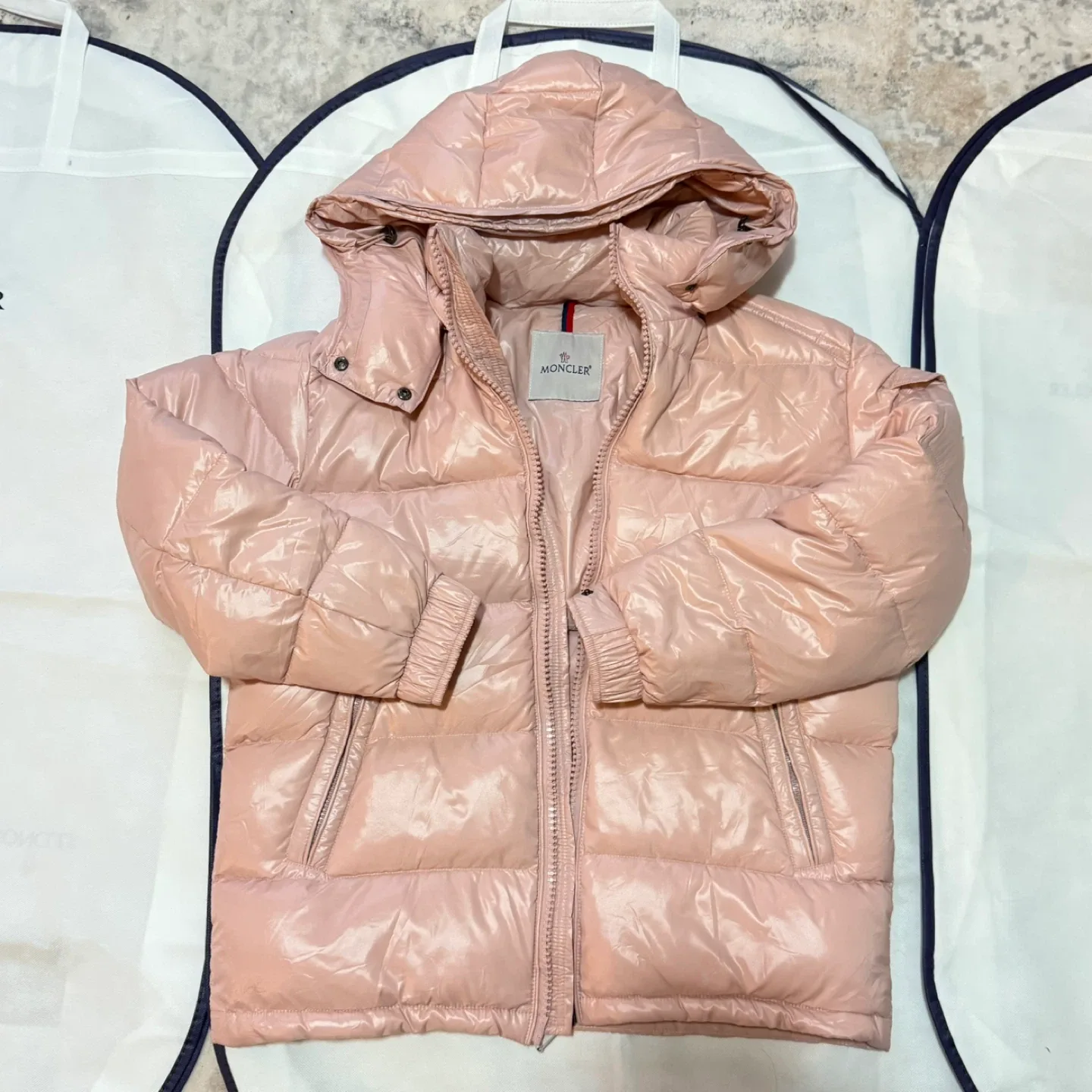 Moncler Pink Down Puffer Jacket