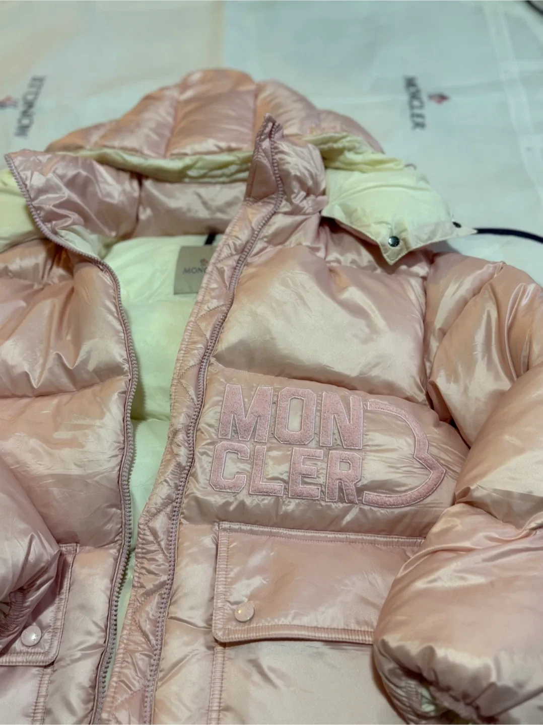 Moncler Pink Padded Down Jacket image indicator(4)