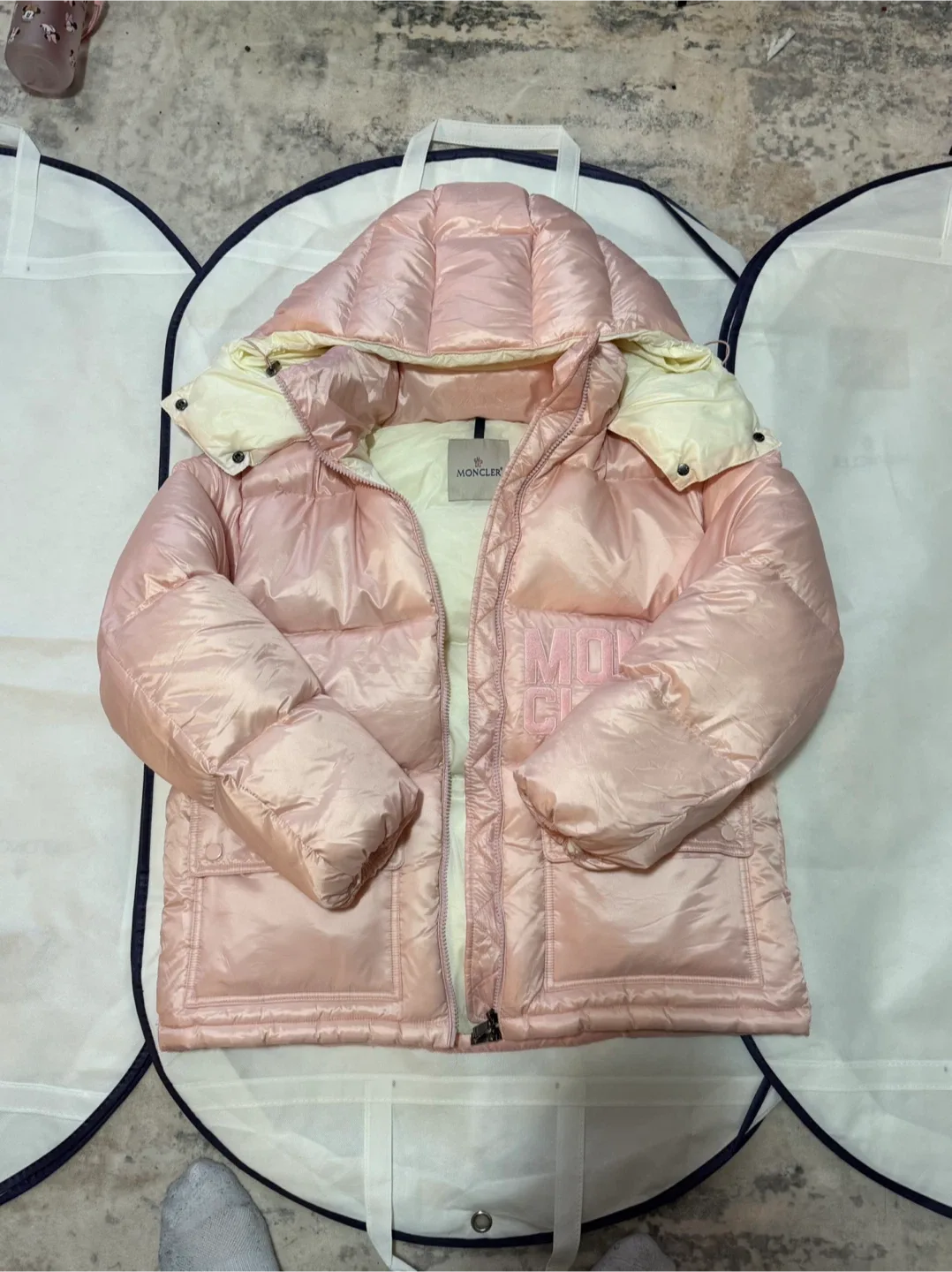 Moncler Pink Padded Down Jacket image indicator(3)
