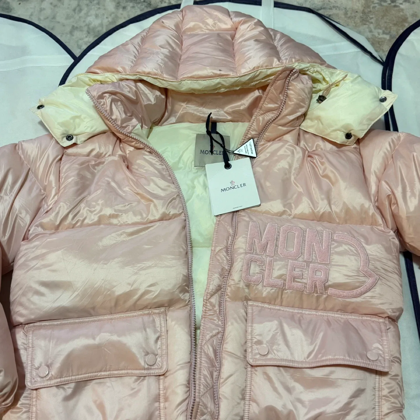 Moncler Pink Padded Down Jacket image indicator(8)