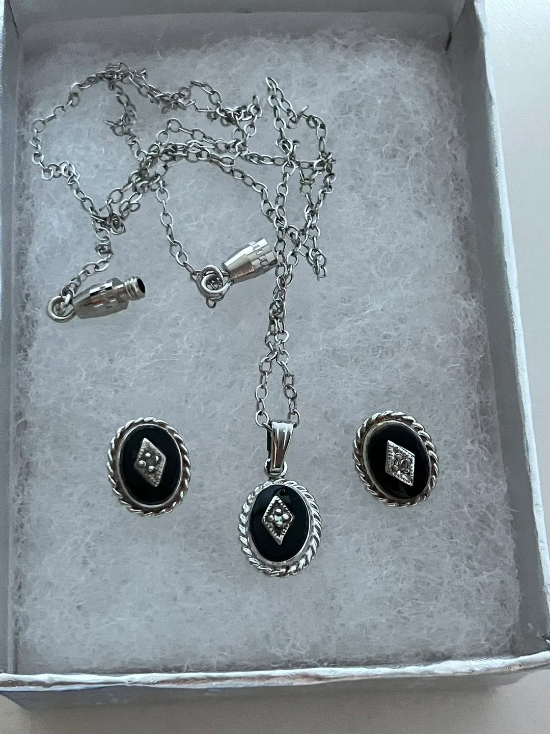 Carla 14 k Gold Fill Diamond Necklace and Earring Set