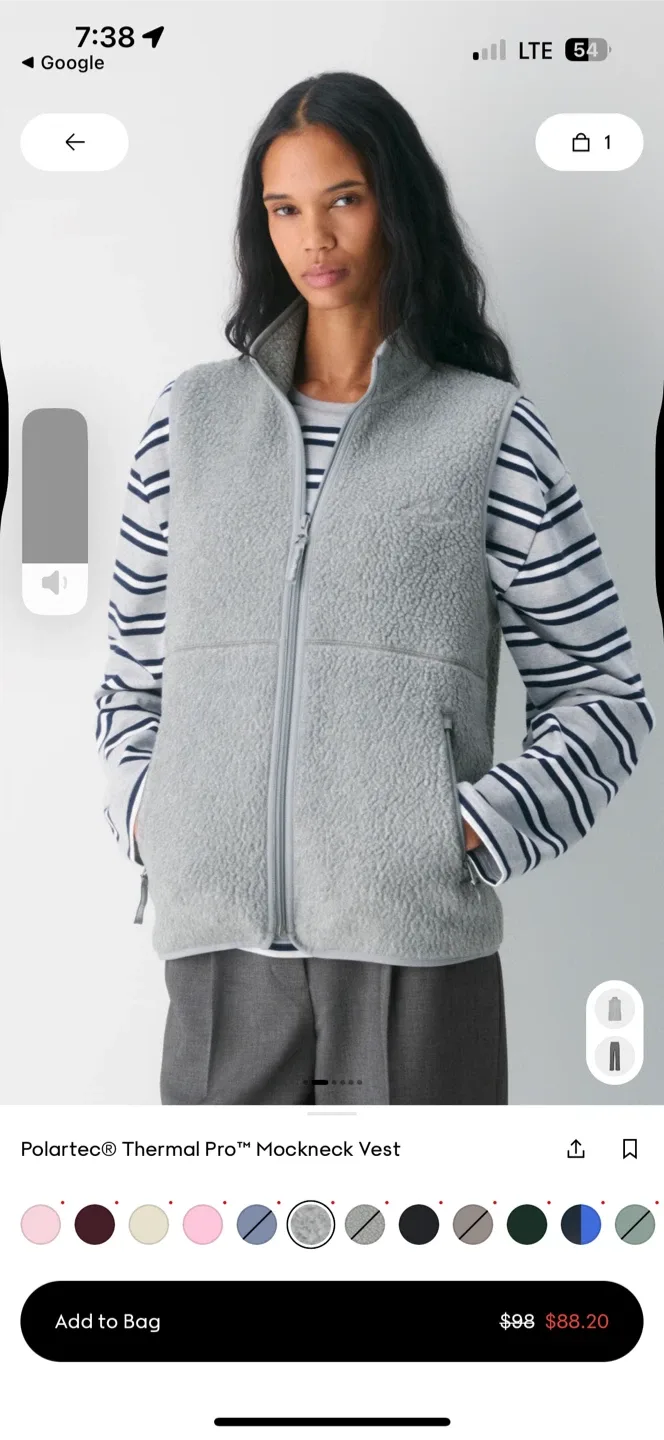 TNA Polartech Fleece Vest - Size 2XS