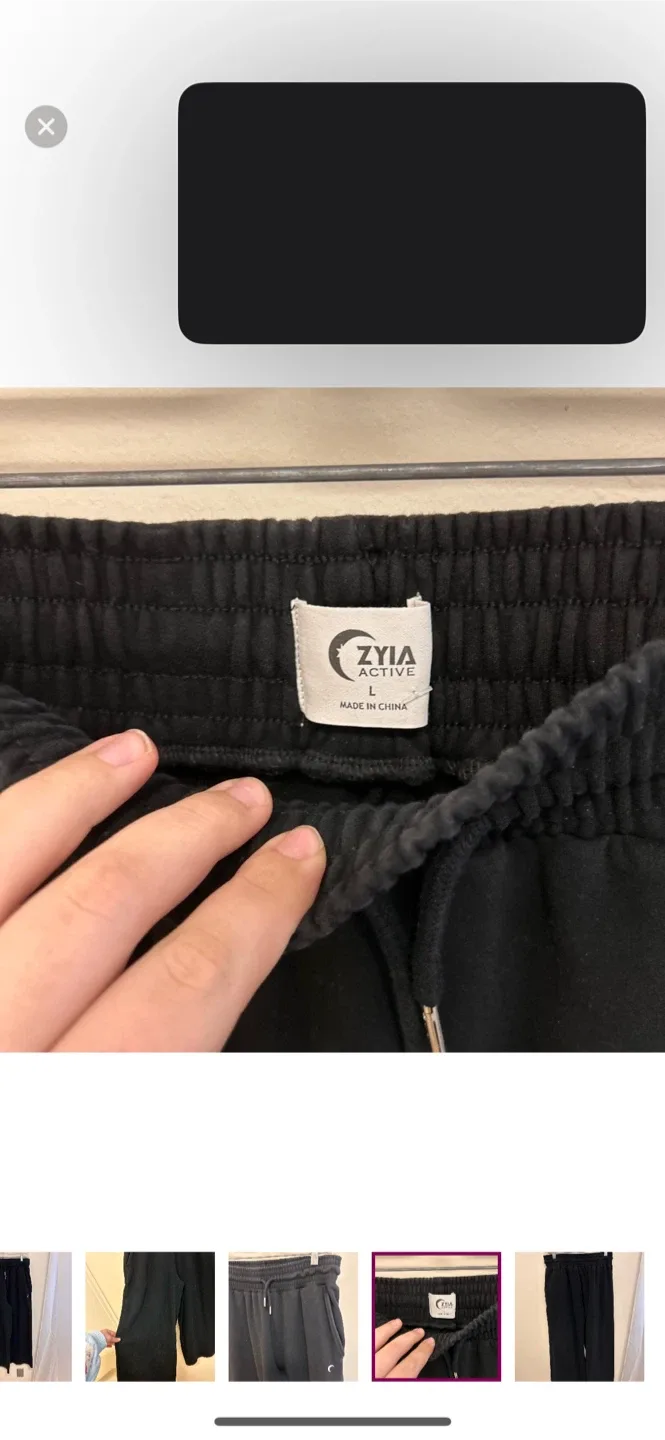 Zyia Active Black Crop Pants image indicator(4)