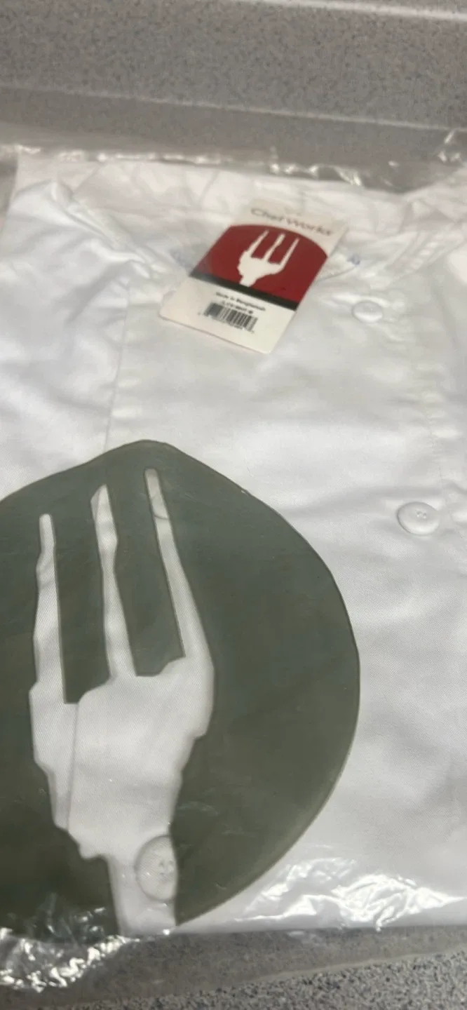 New Chef Works White Chef Coat - Size M