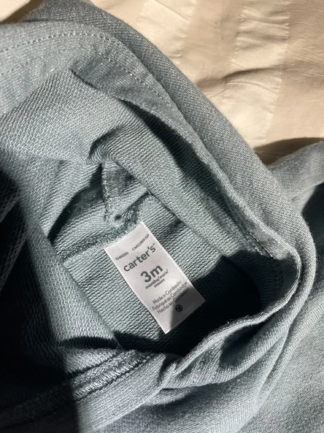 Carter's 3M Baby Dino Hoodie & Shorts Set