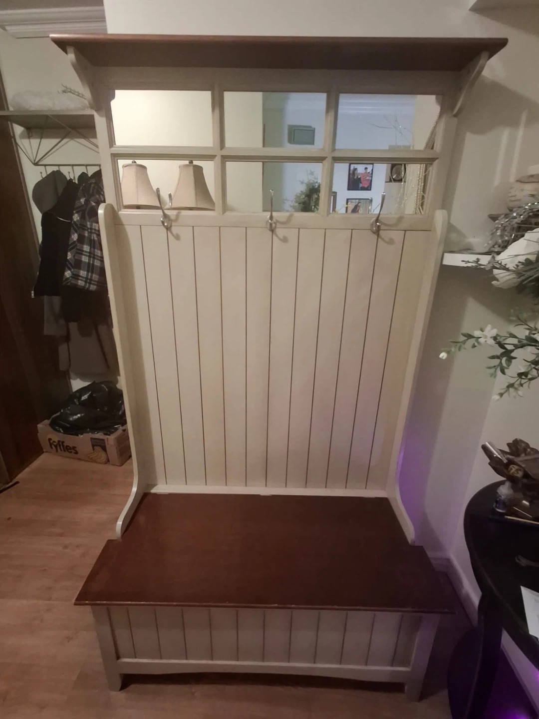 Hall Tree with Storage Bench - photo 2