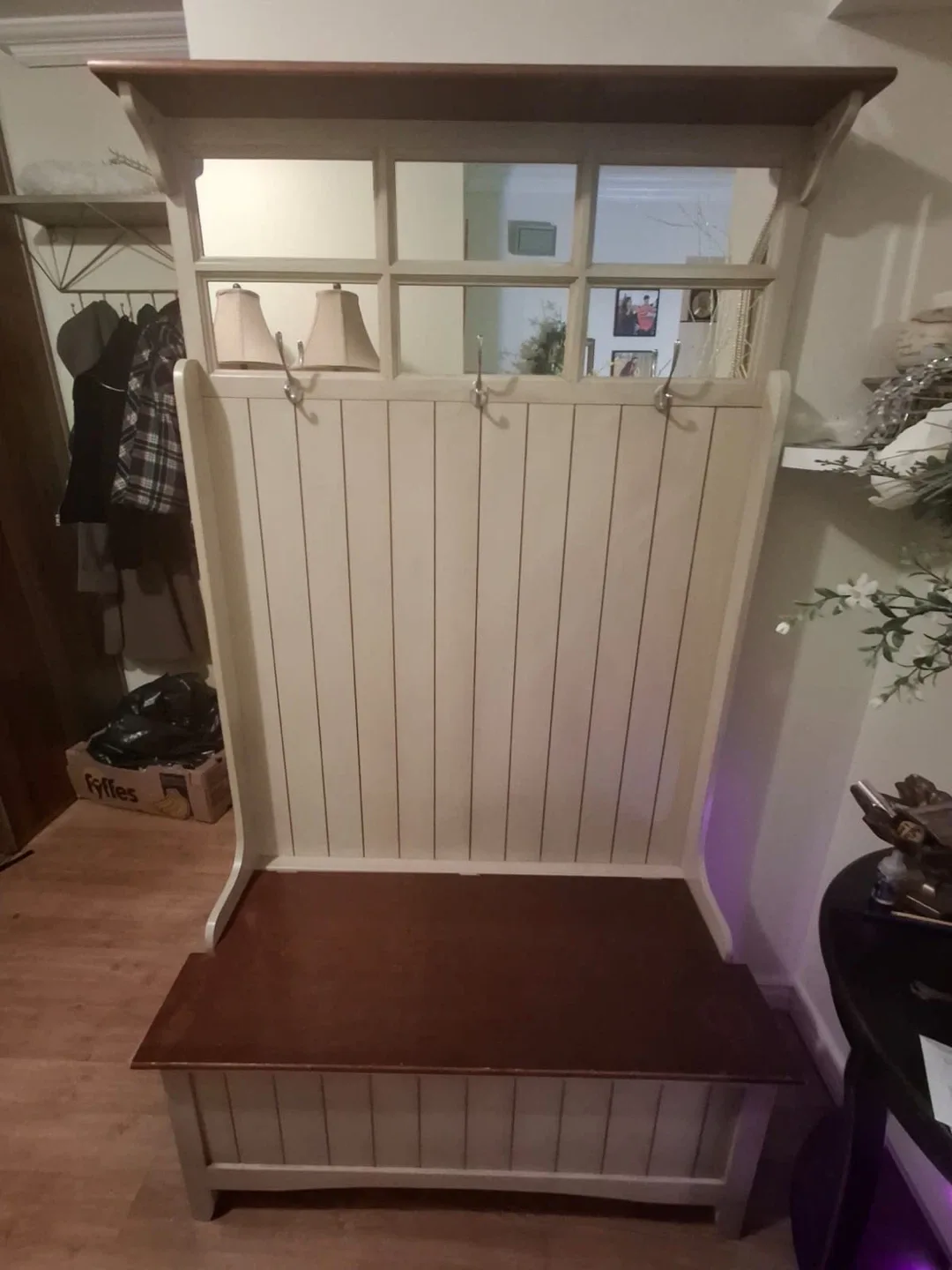 Hall Tree with Storage Bench image indicator(2)