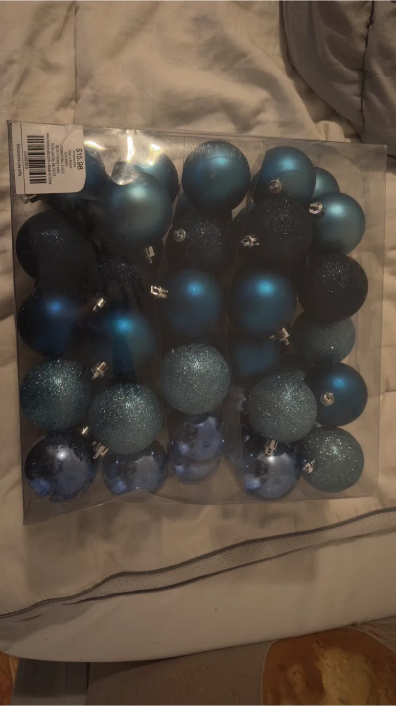 Hobby Lobby Blue Christmas Ornaments - 50pc