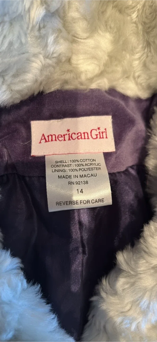 American Girl Purple Coat - Size 14 image indicator(2)