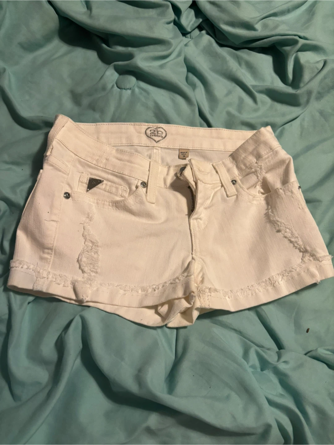 Bebe White Denim Shorts - Size 26