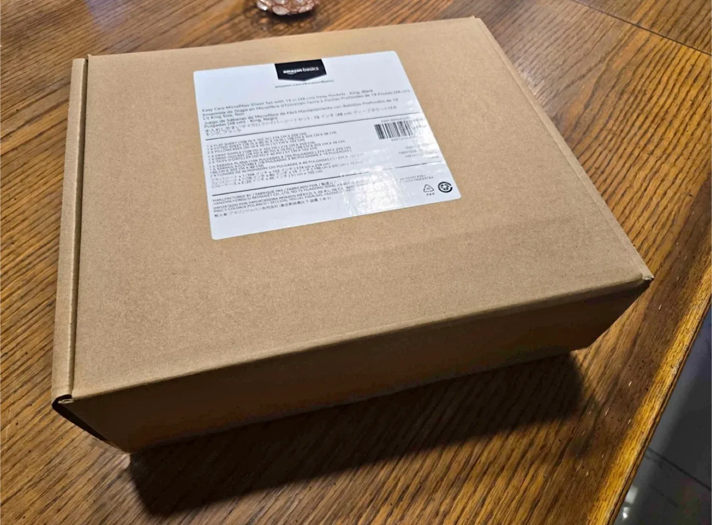 Amazon Basics King Microfiber Sheet Set - Black