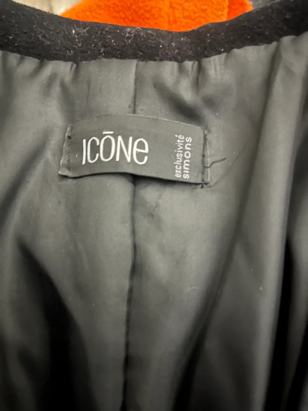 ICONE Black Wool Blend Coat image indicator(3)