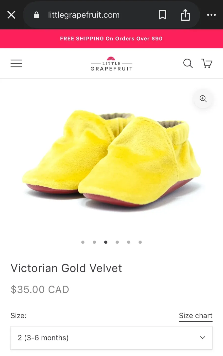 Little Grapefruit Victorian Gold Velvet Booties - Size 2