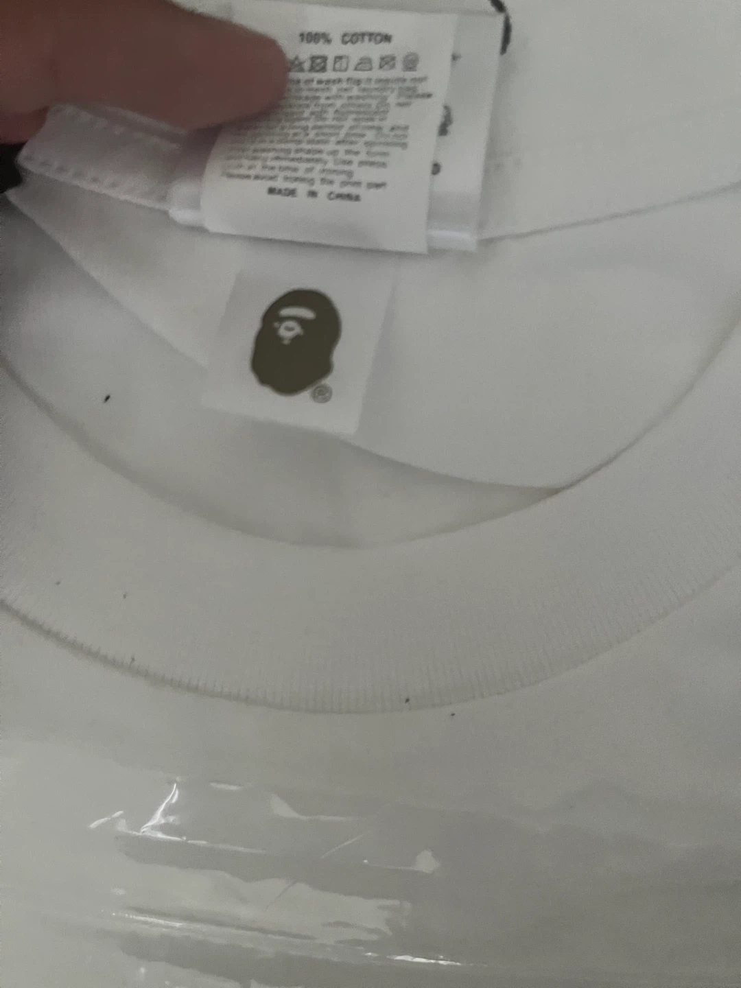 New A Bathing Ape x Burberry(BAPE) White Tee - Size S - photo 4