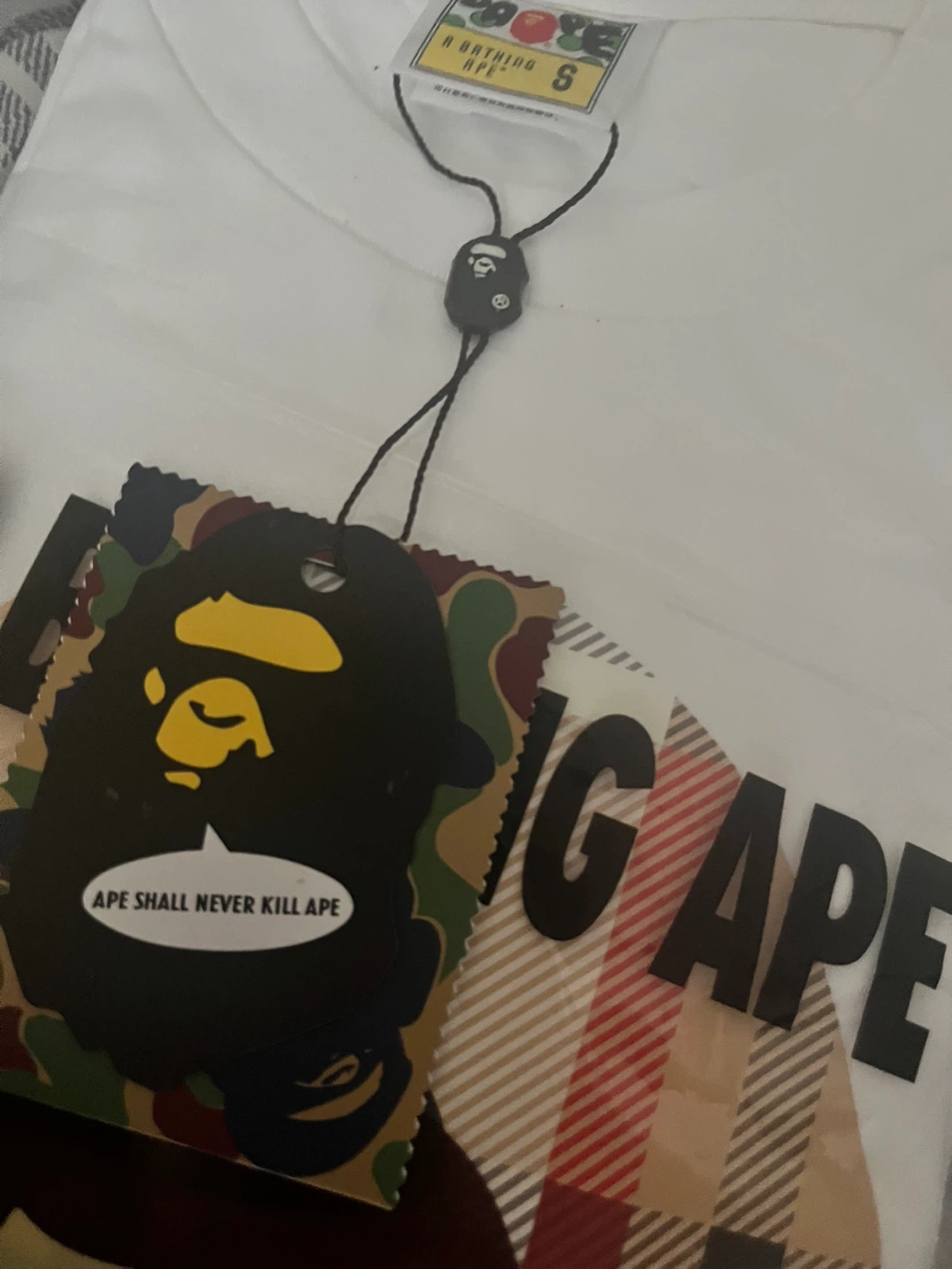 New A Bathing Ape x Burberry(BAPE) White Tee - Size S - photo 3