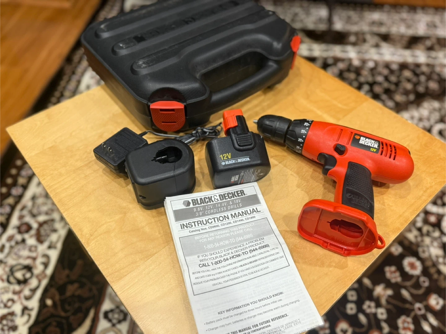 Black & Decker 12V Cordless Drill w/ Case - photo 2