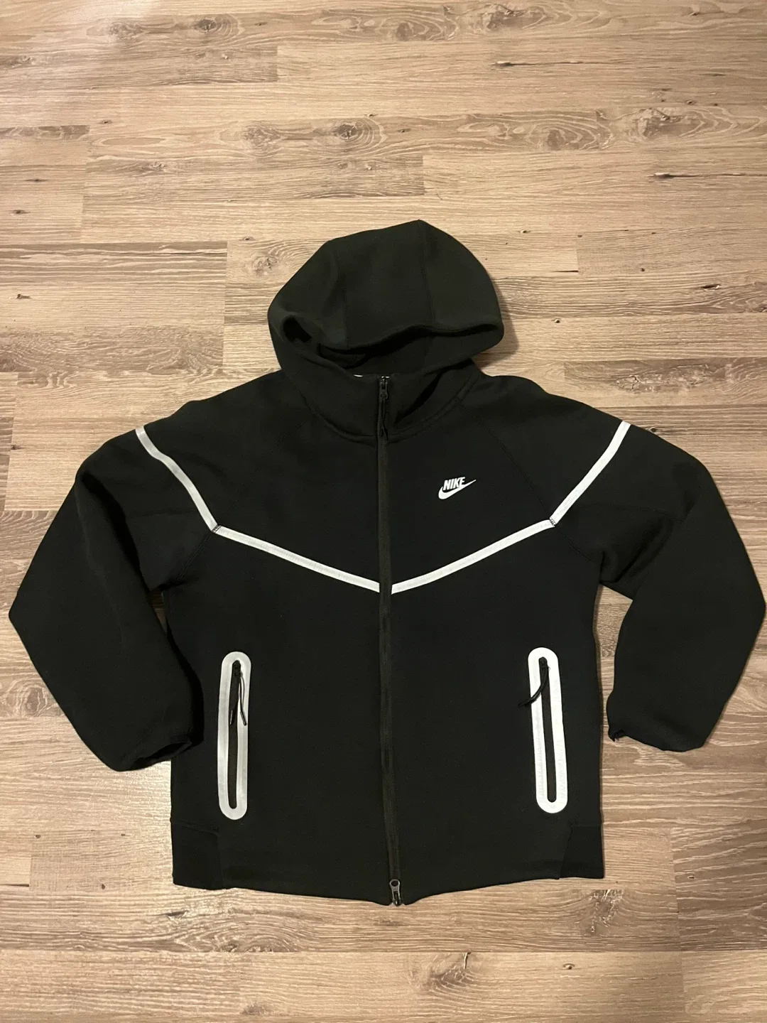 Black Reflective Nike Tech Hoodie - Size L
