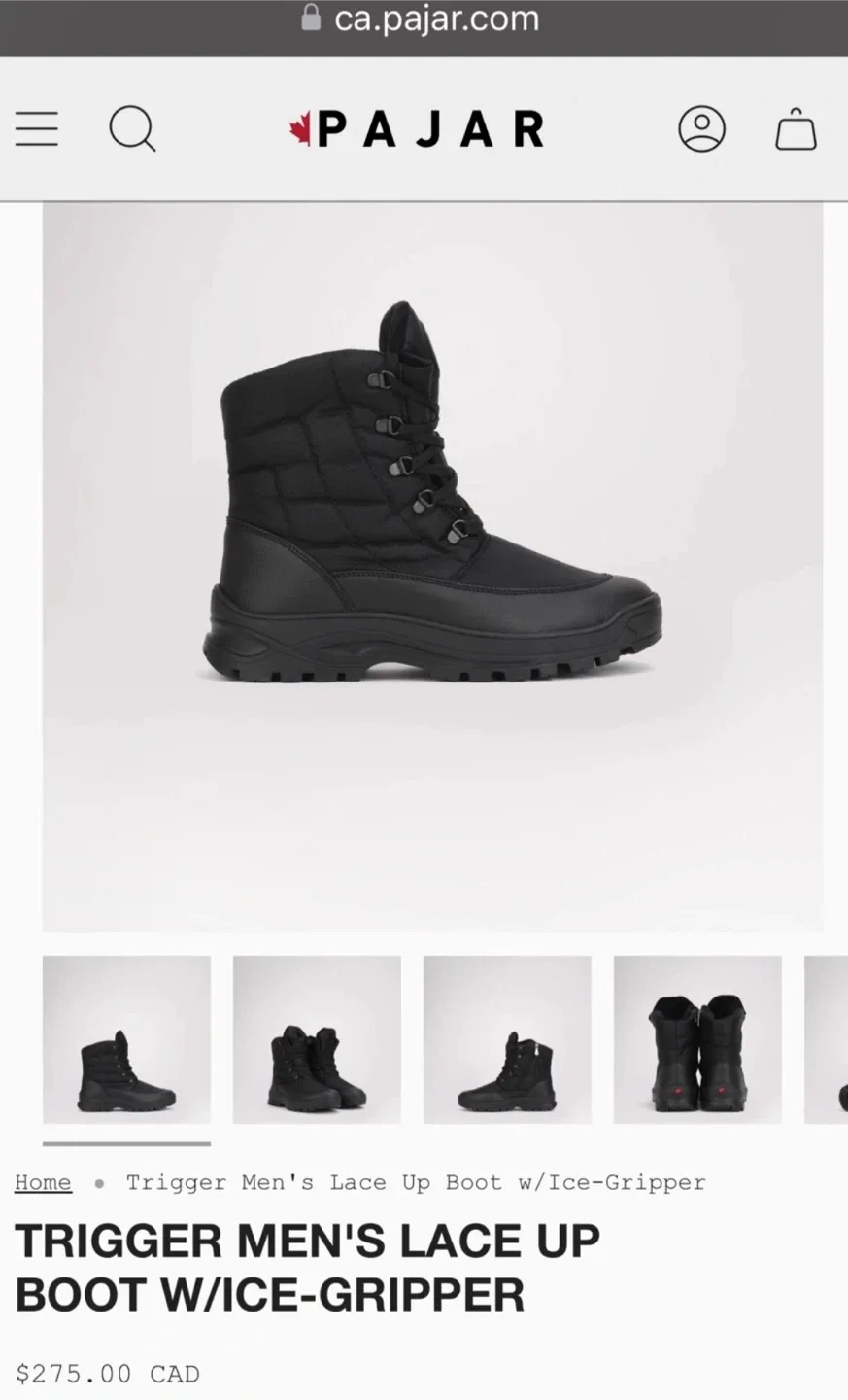 Men’s Pajar Nylon Waterproof Boots size 11/11.5 image indicator(8)