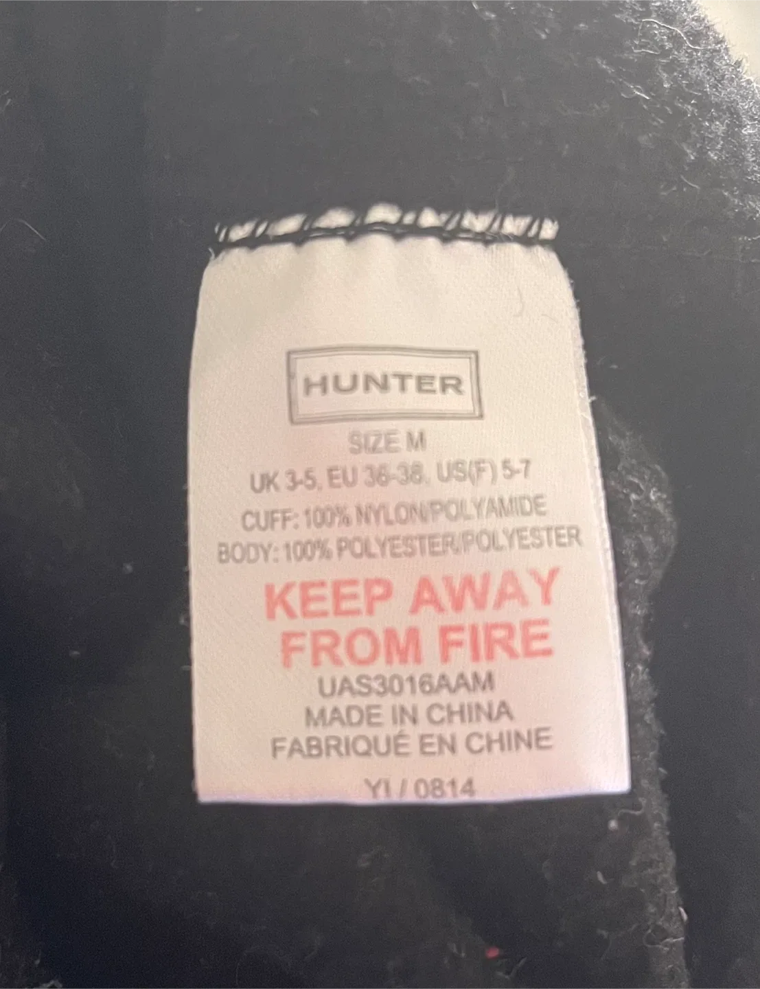 Hunter Boot Socks - Black, Size M (US 5-7) image indicator(3)