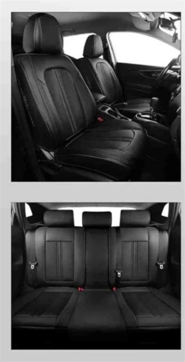 Car Seat Covers - Black Leather - photo 5