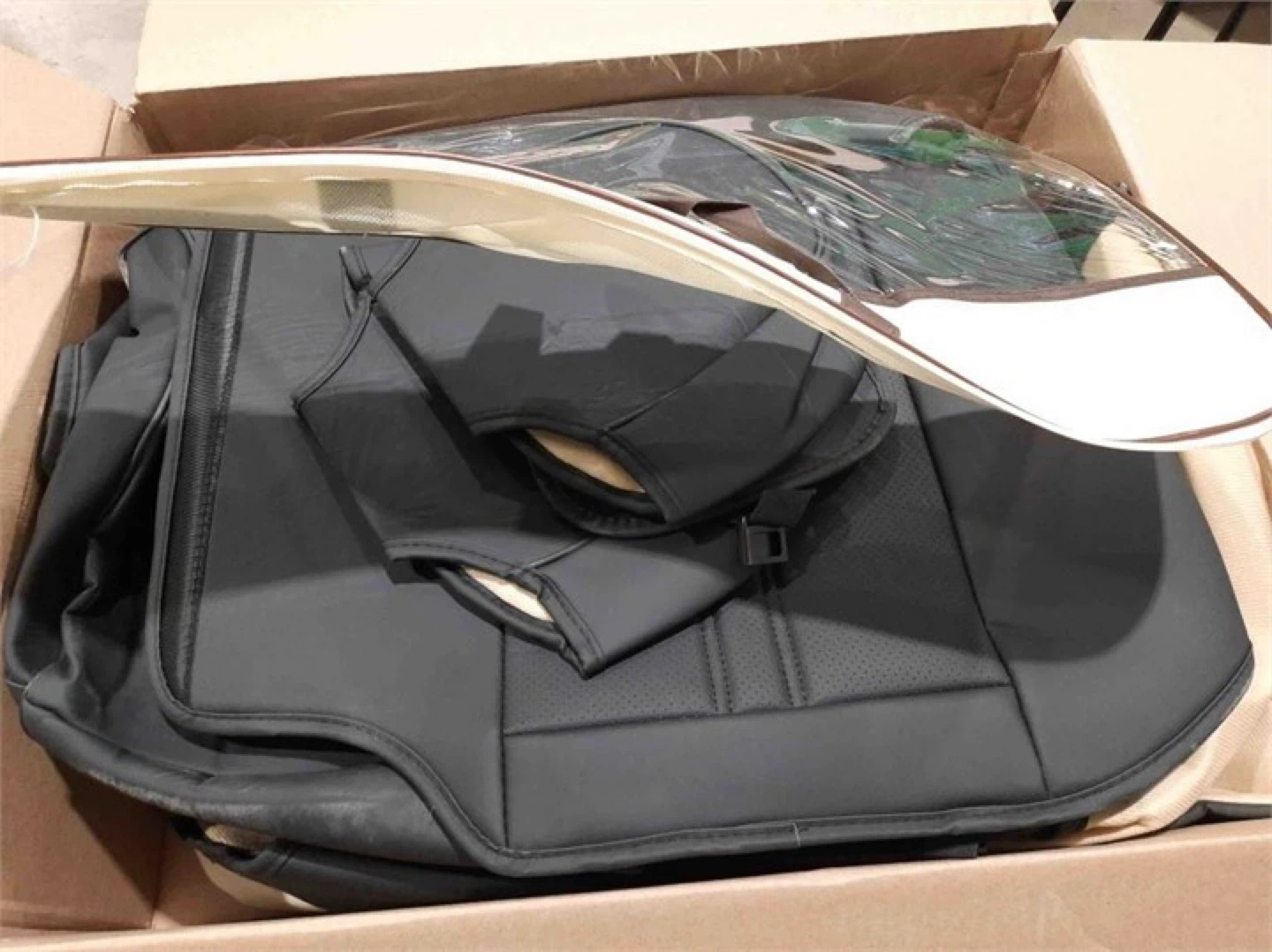Car Seat Covers - Black Leather - photo 3