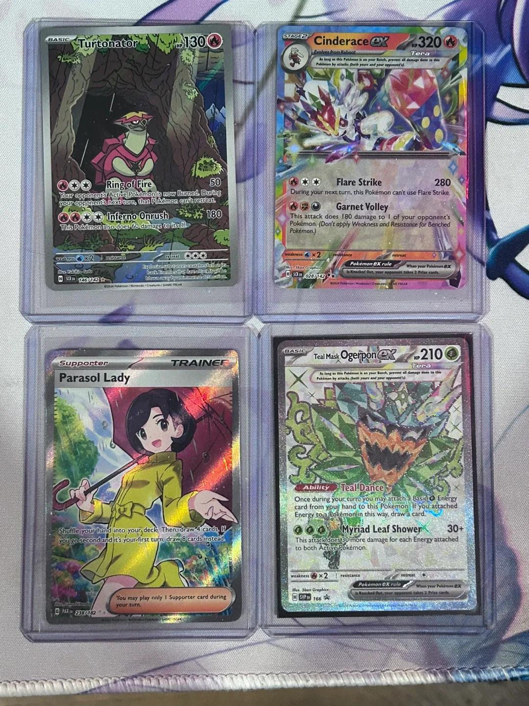Four Pokémon Cards