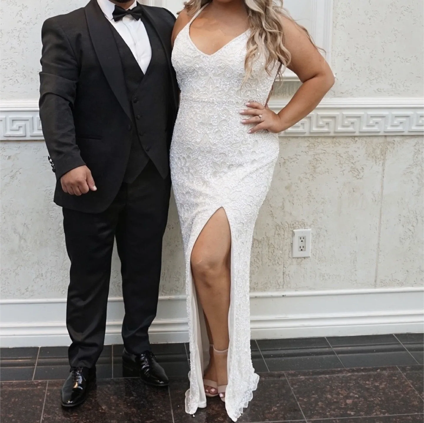 White Sequence Maxi Dress image indicator(2)