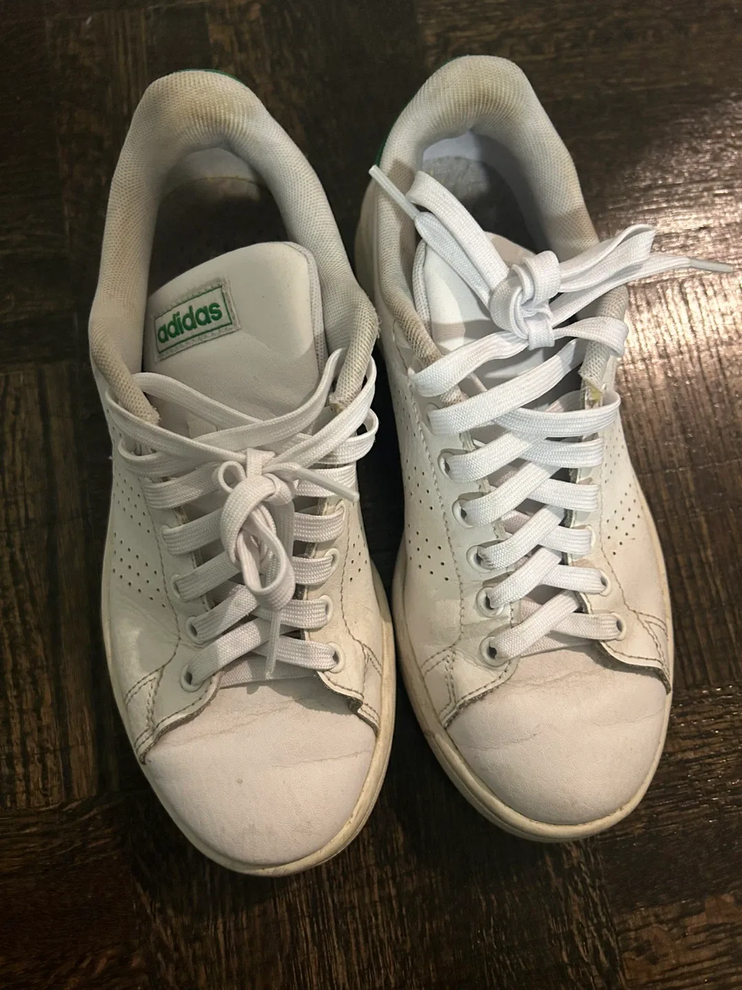 Adidas Advantage White & Green Sneakers