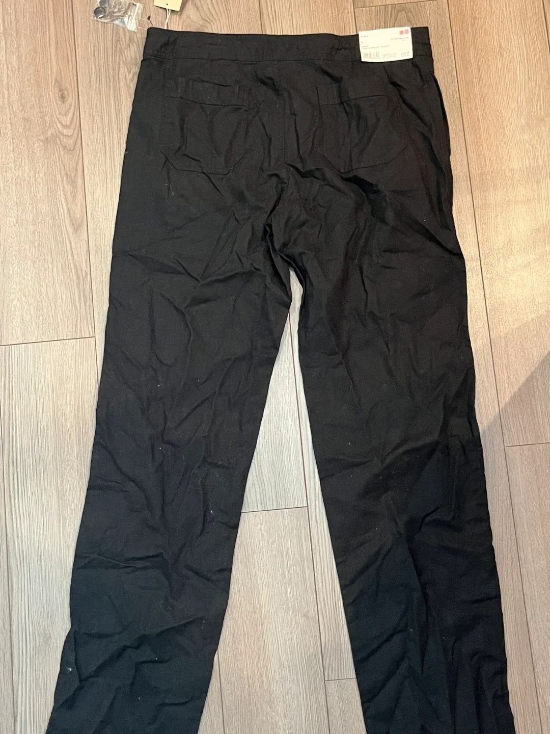 Uniqlo Women Linen Cotton Easy Trousers - Black, Size M image indicator(2)