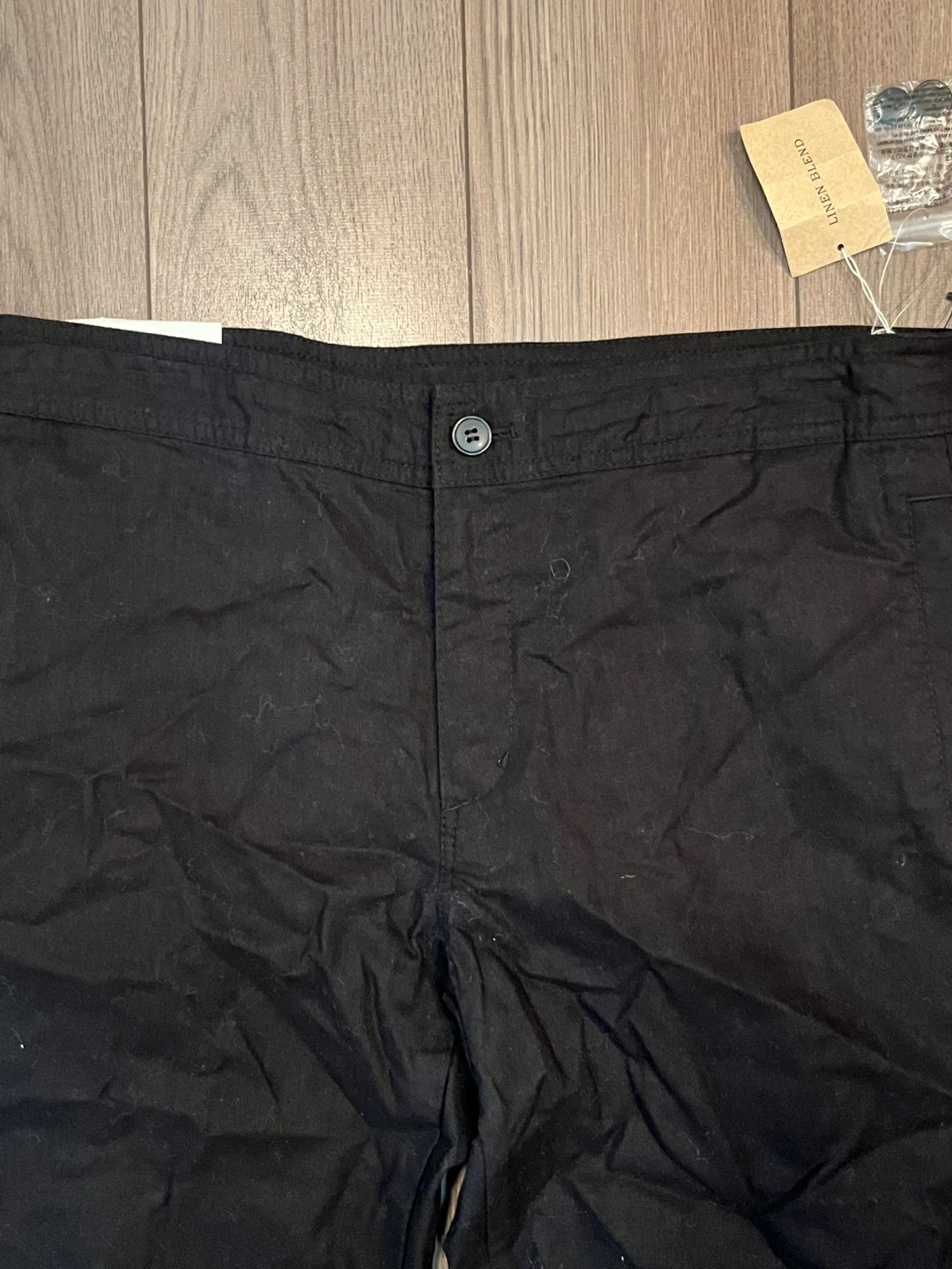 Uniqlo Women Linen Cotton Easy Trousers - Black, Size M - photo 3