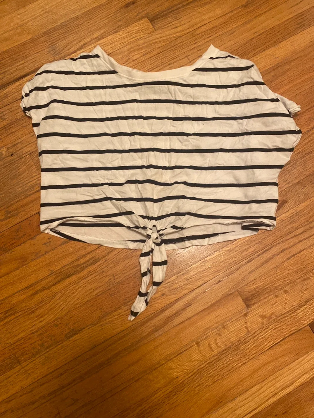 Striped Tie-Front Top