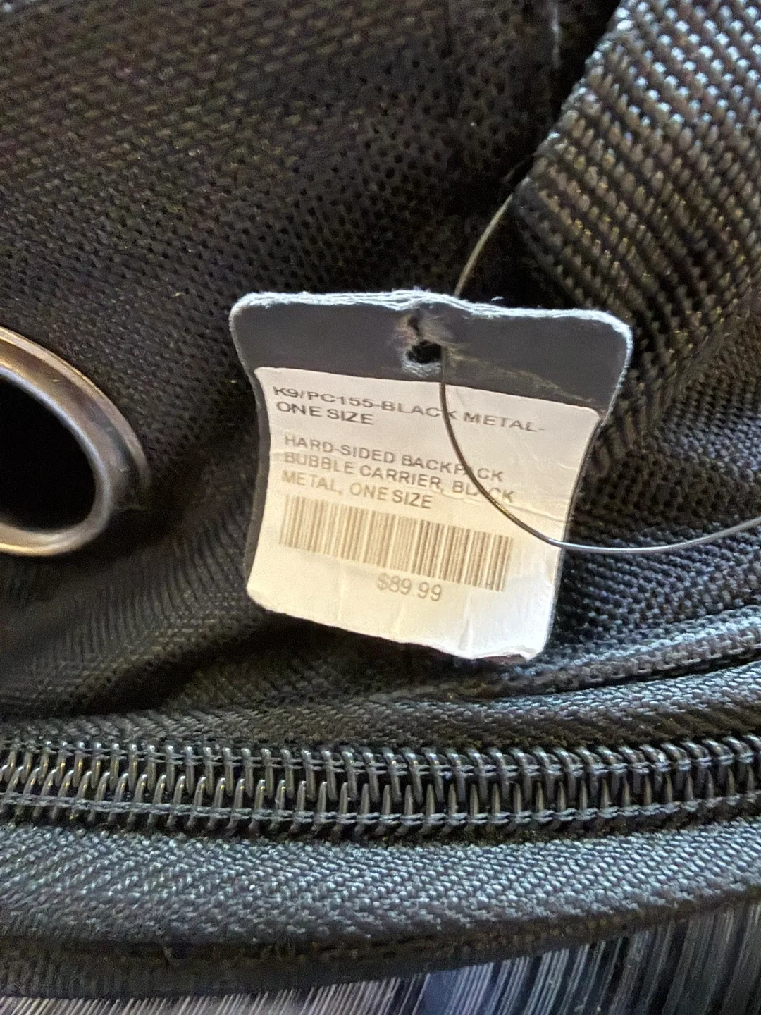 Hard-Sided Black Bubble Pet Carrier Backpack