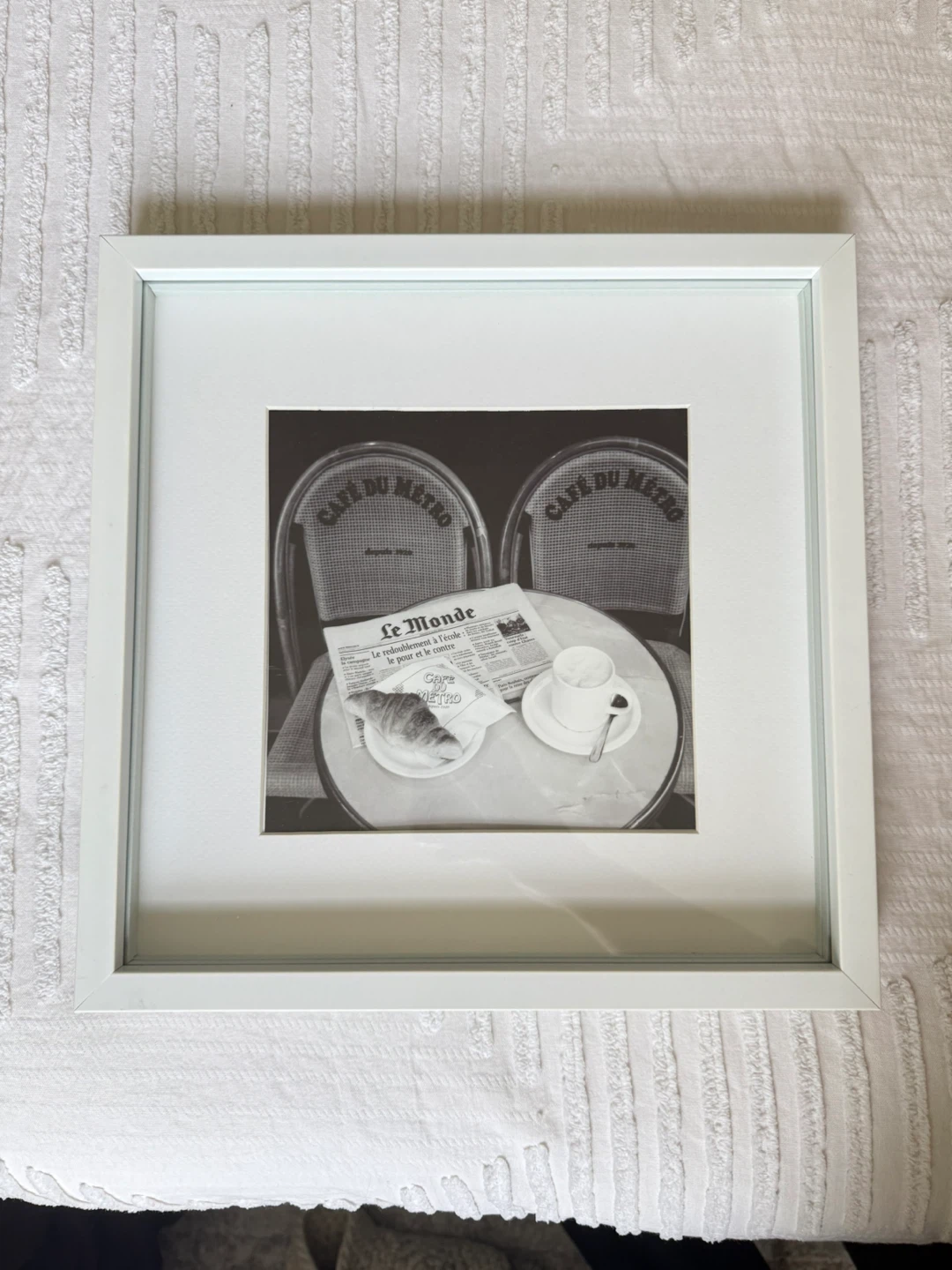 Medium Sqaure Shadow Frame w/ Cafe Print