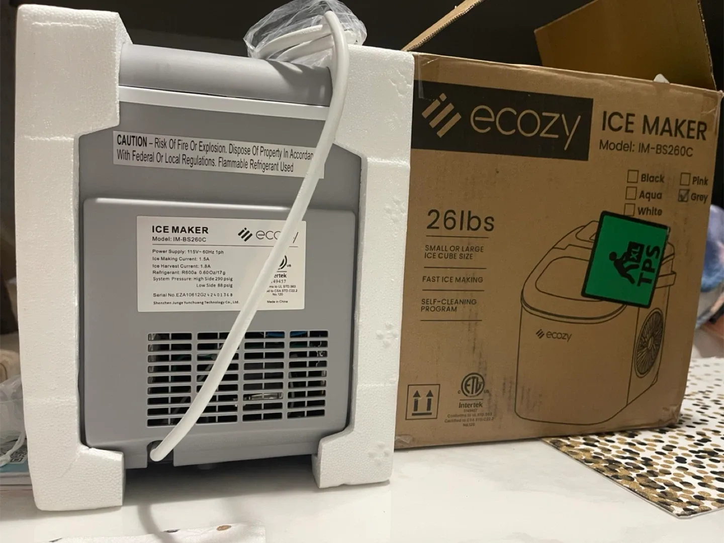 Ecozy Ice Maker - brand new image indicator(4)