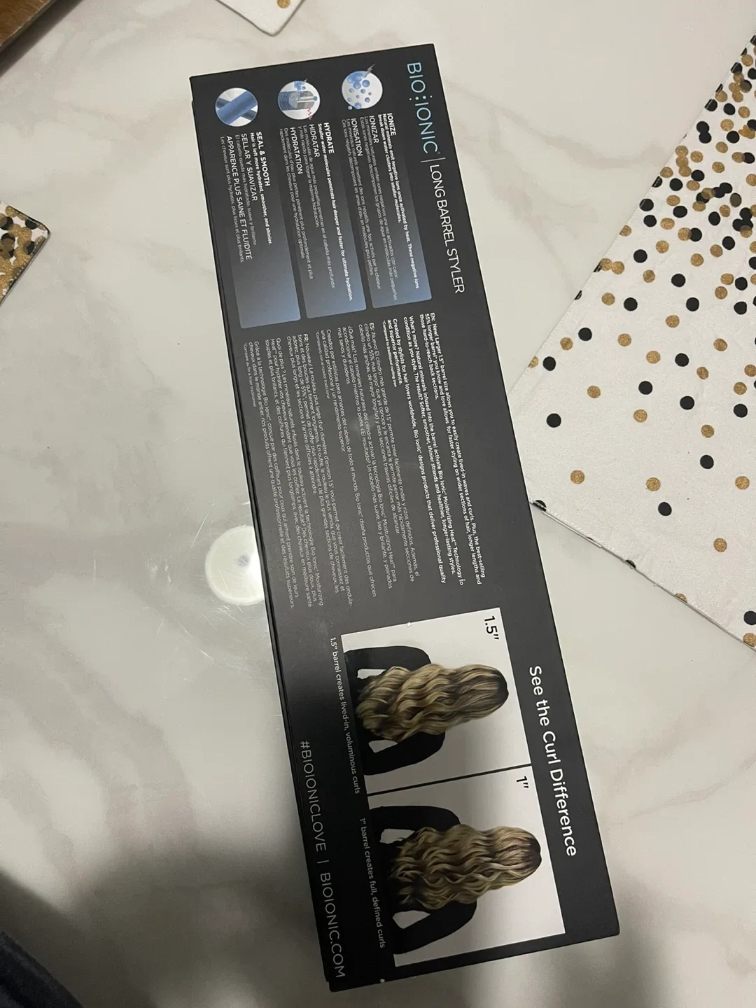 BIO IONIC 1.5" Pro Curling Iron - Long Barrel Styler image indicator(6)