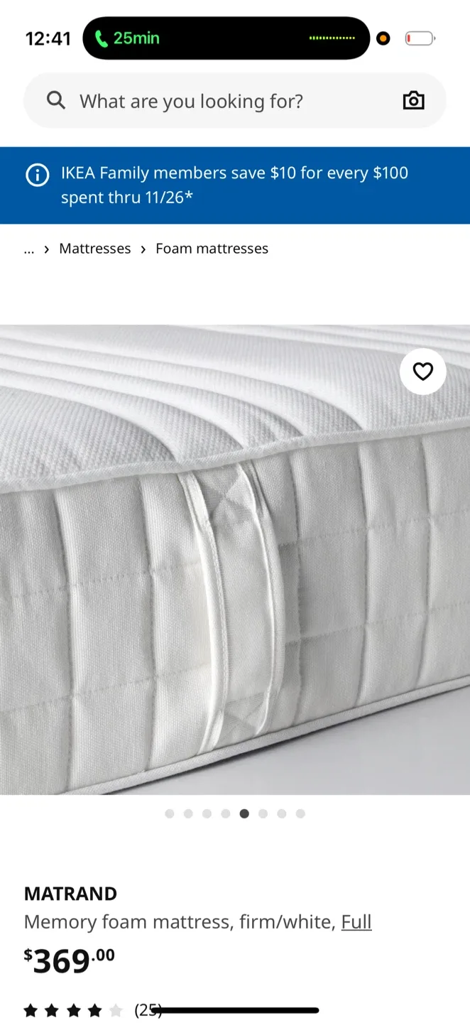 IKEA Matrand Full Memory Foam Mattress