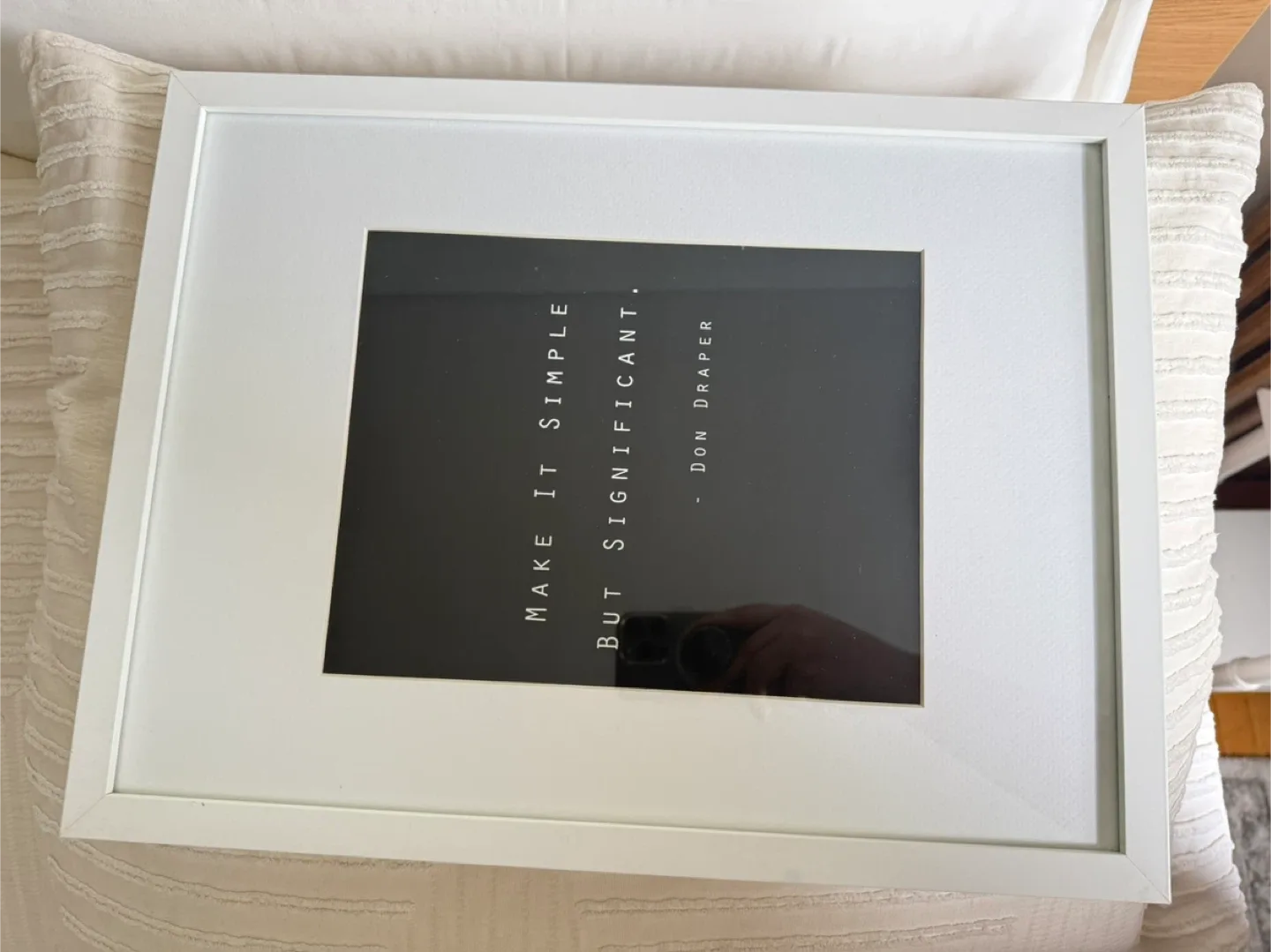 Inspirational Quote Print in Large White Frame image indicator(3)