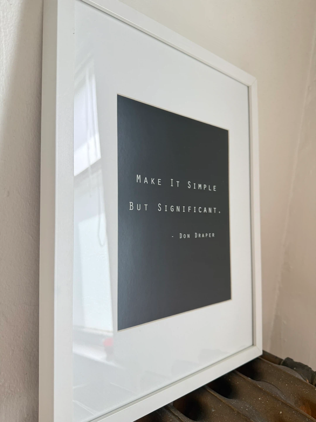 Inspirational Quote Print in Large White Frame - photo 2