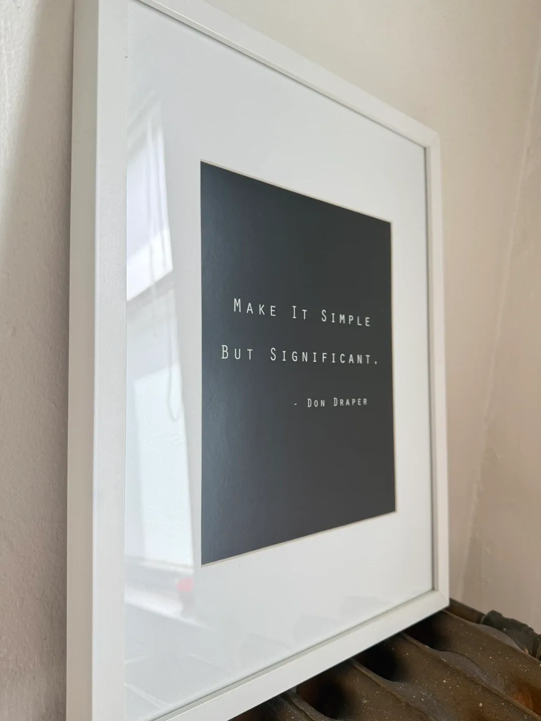 Inspirational Quote Print in Large White Frame image indicator(2)