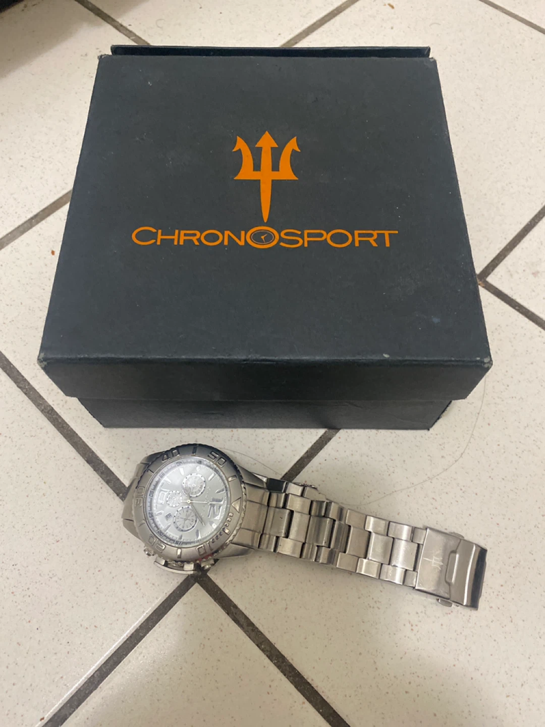 Chronosport Silver Chronograph Watch - photo 4