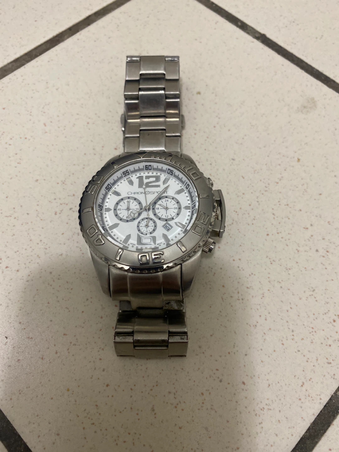 Chronosport Silver Chronograph Watch