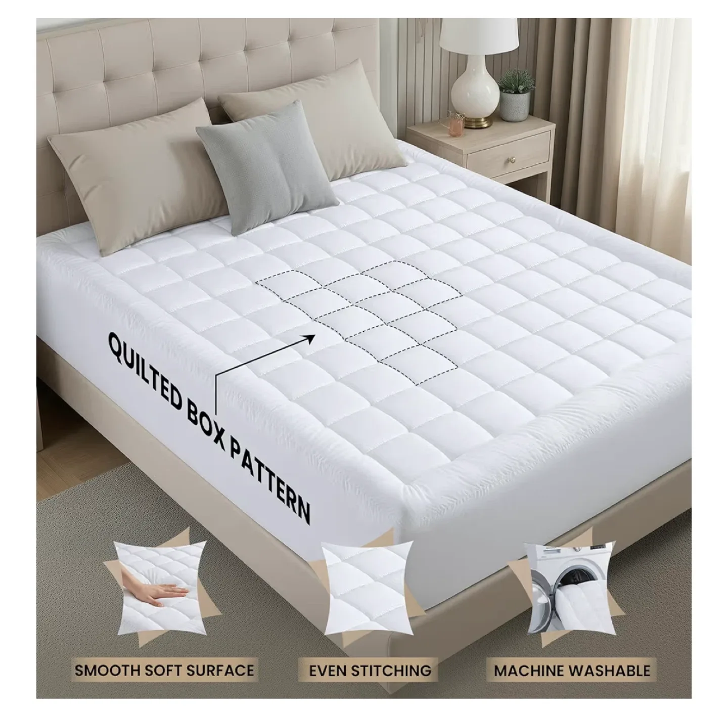 Utopia Bedding Premium Mattress Pad - Full image indicator(4)