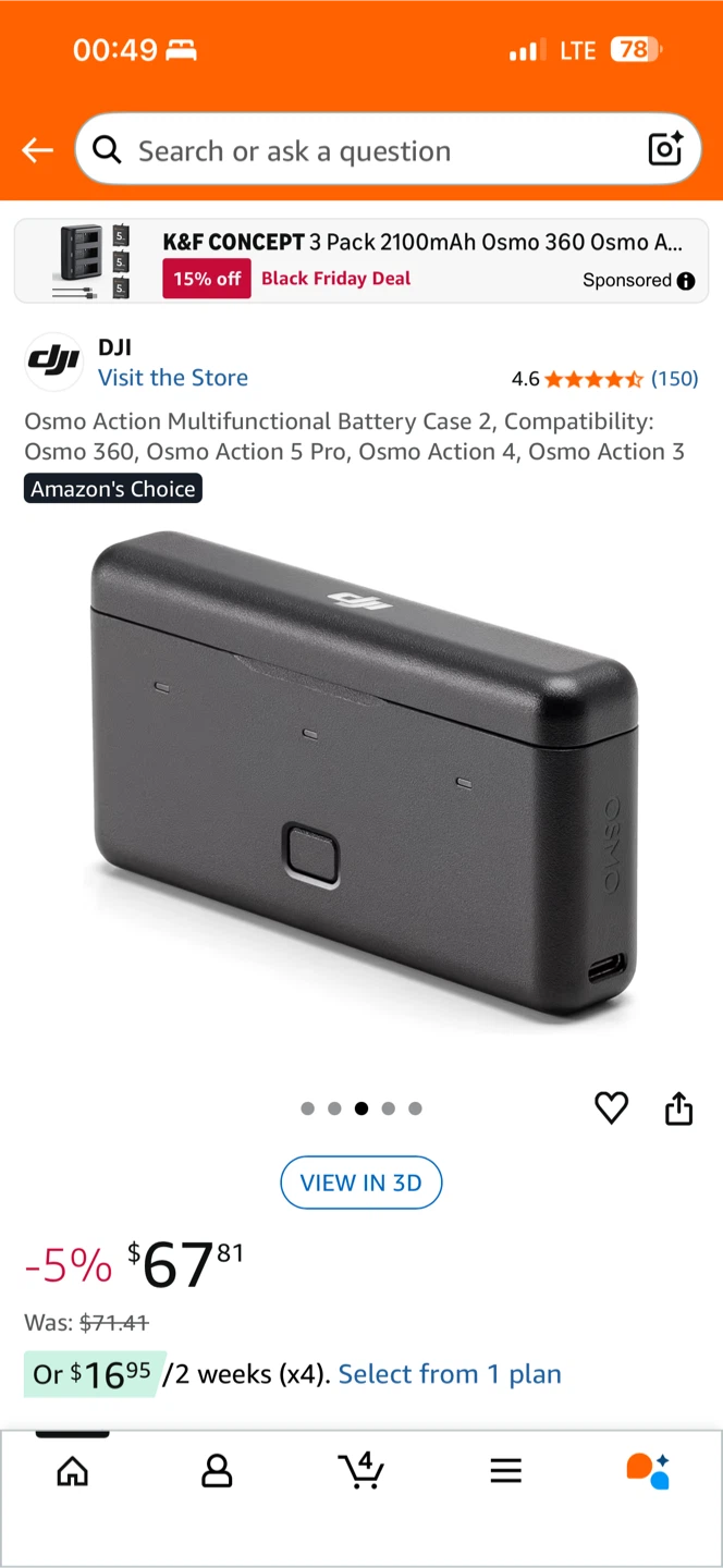 DJI Osmo Action Battery Charging Case + 3 Batteries - photo 2
