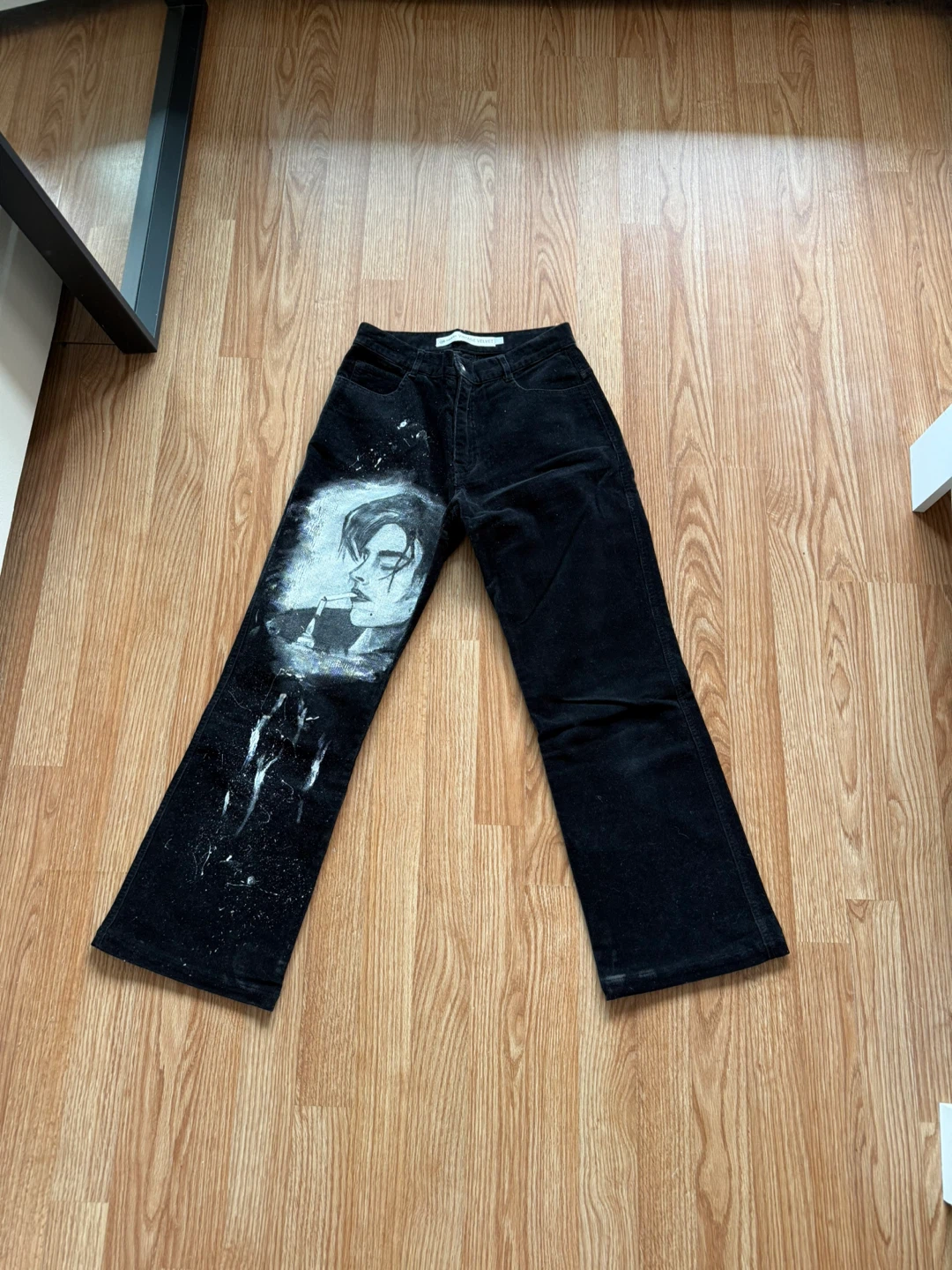 Custom Vintage Velvet Black Pants