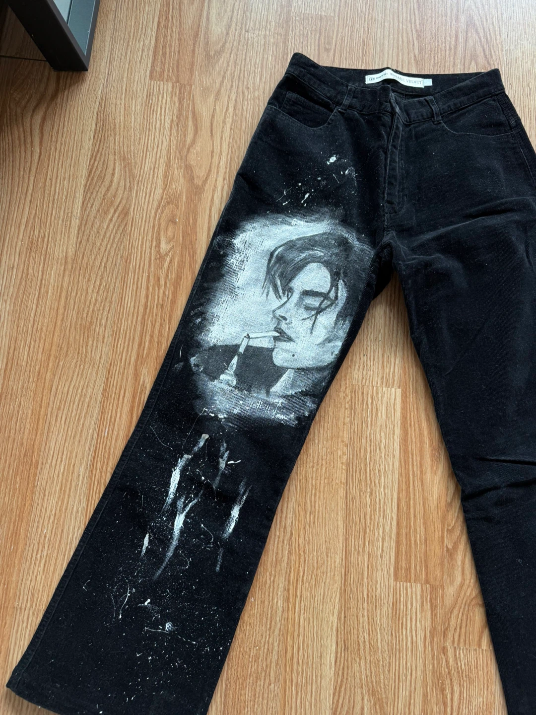 Custom Vintage Velvet Black Pants - photo 2