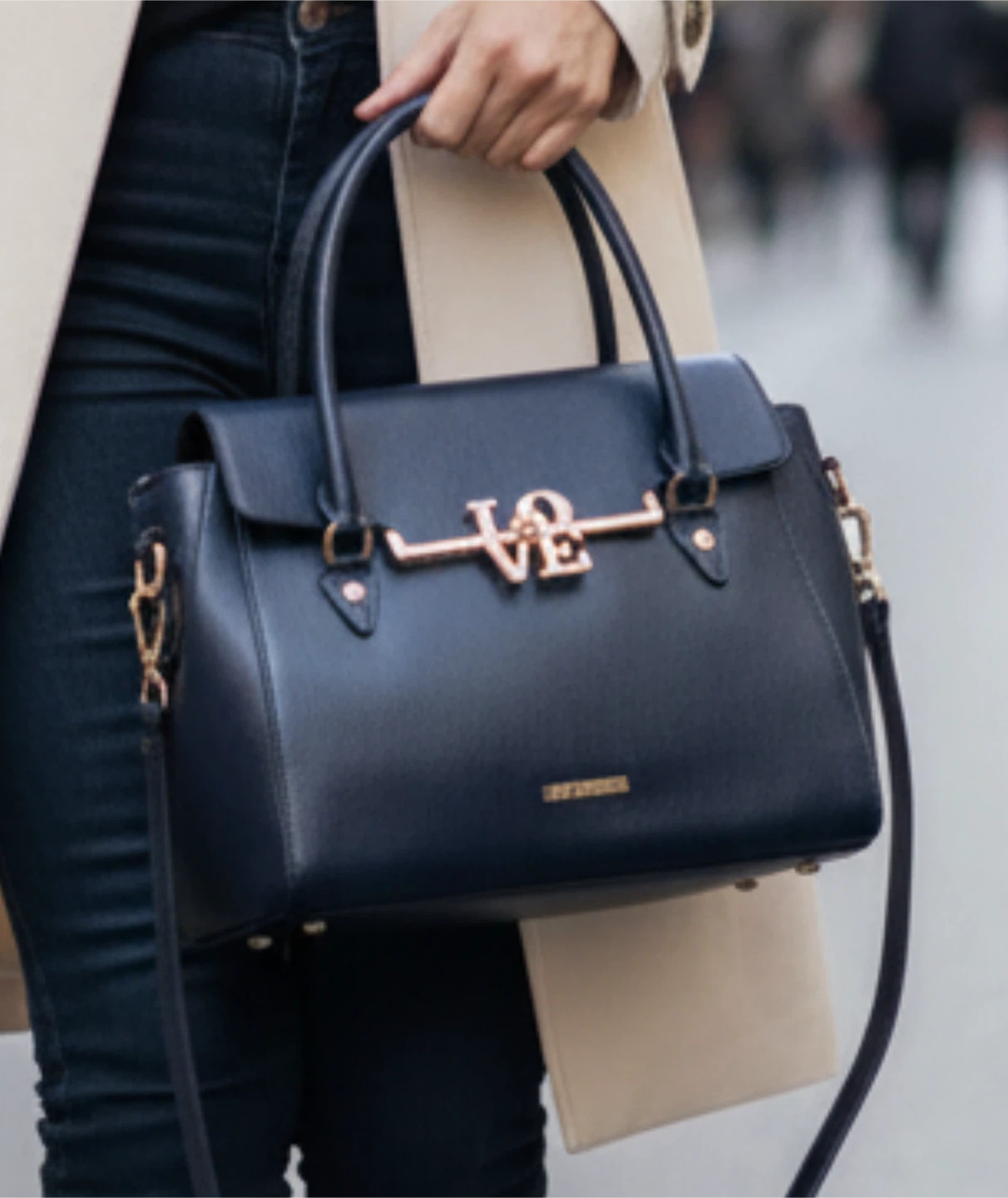 Love Moschino Navy Blue Handbag - photo 3