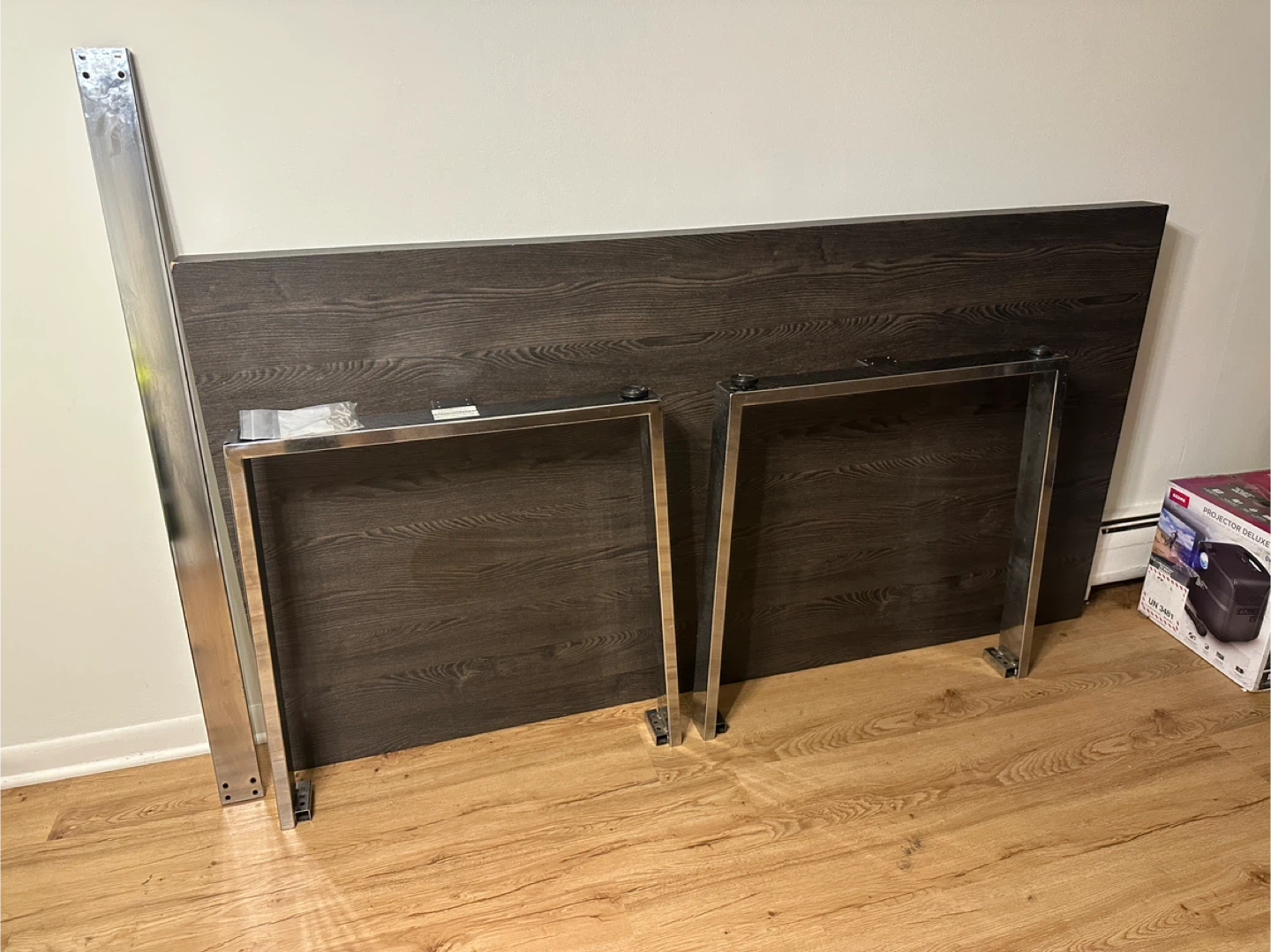 Dining Table Top & Legs - Dark Wood Grain