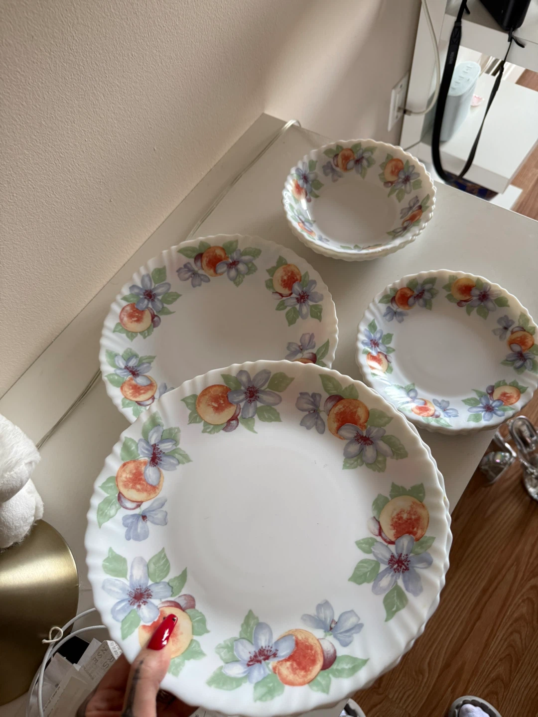 Floral Patterned Plates & Bowl Set - photo 2