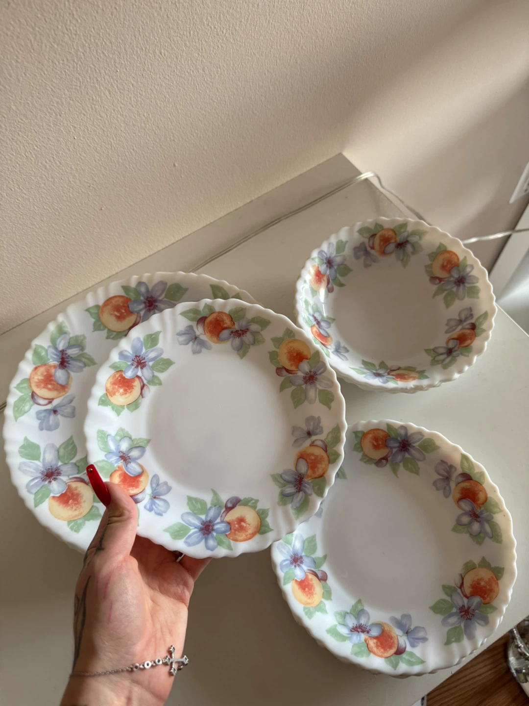 Floral Patterned Plates & Bowl Set - photo 3